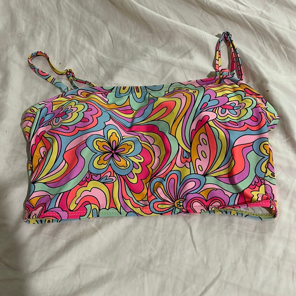 2 Walmart Bathing Suit Tops Size S(3-5)